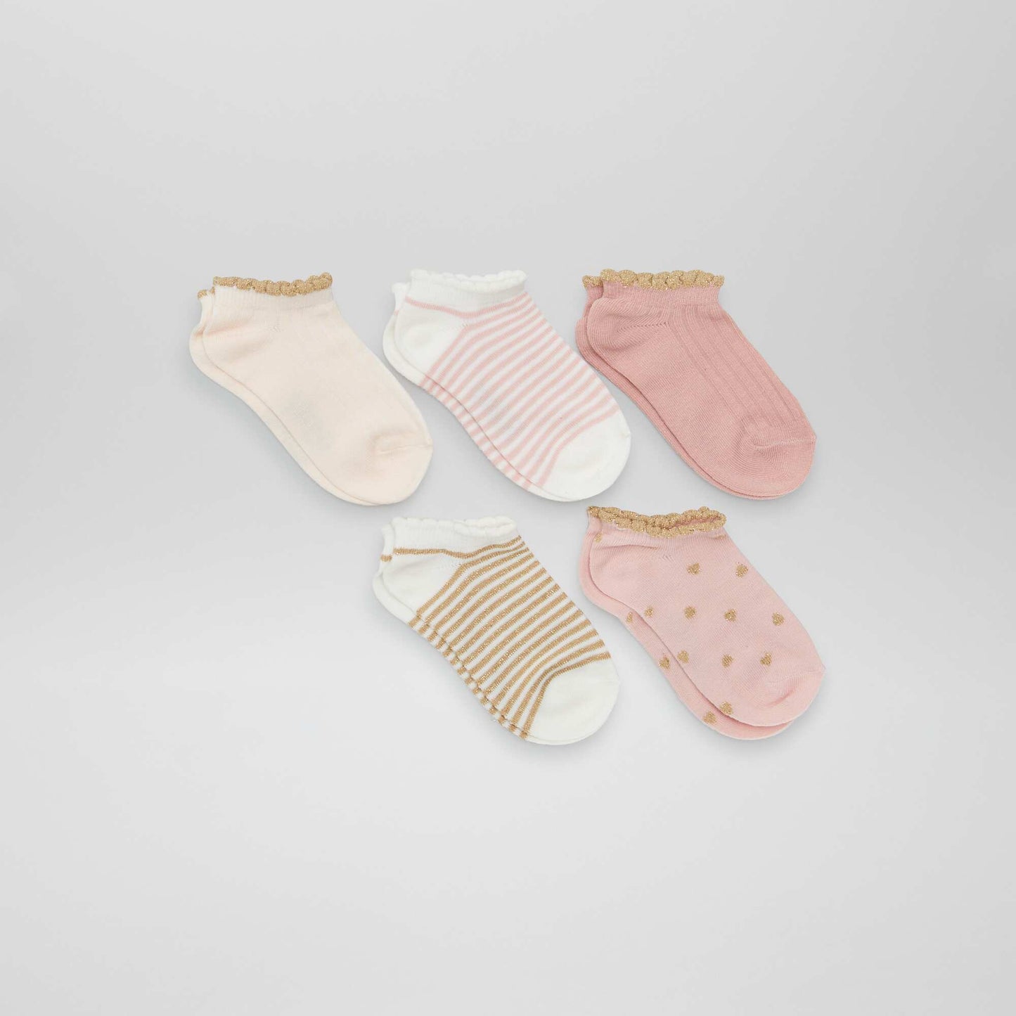 Lot de 5 chaussettes fantaisies Rose