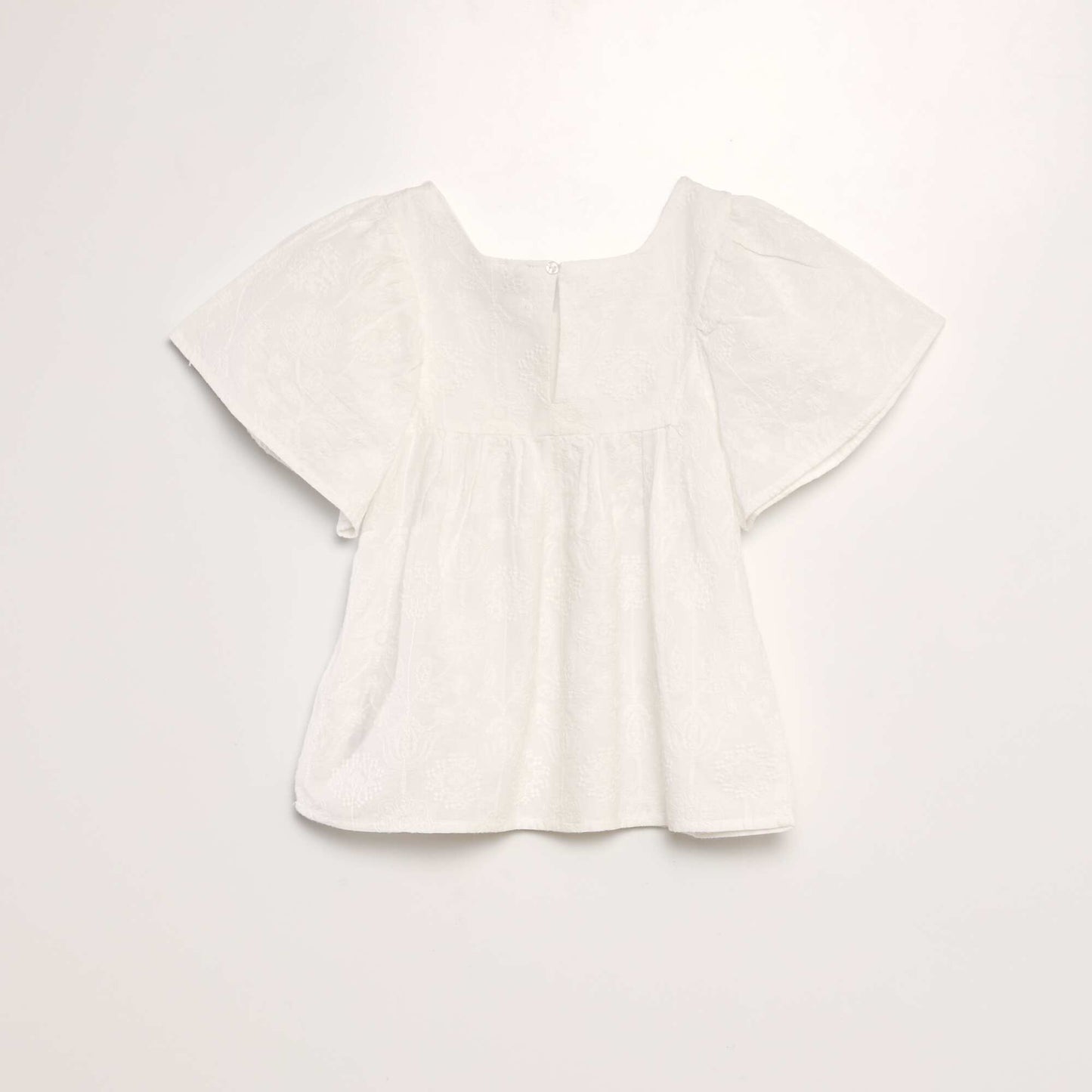 Blouse avec broderie blanc