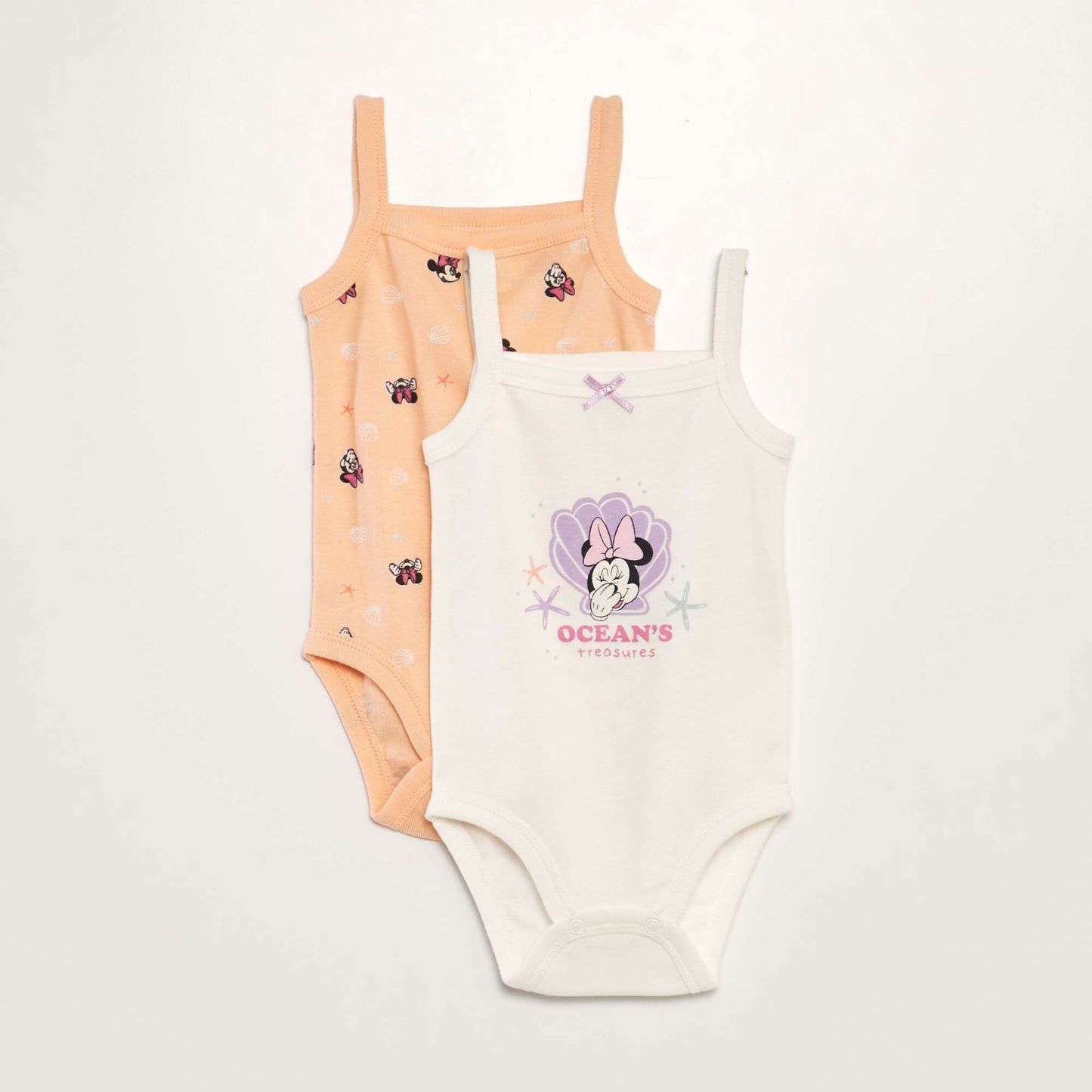 Lot de 2 bodies sans manches 'Disney' 'Minnie' Rose minnie