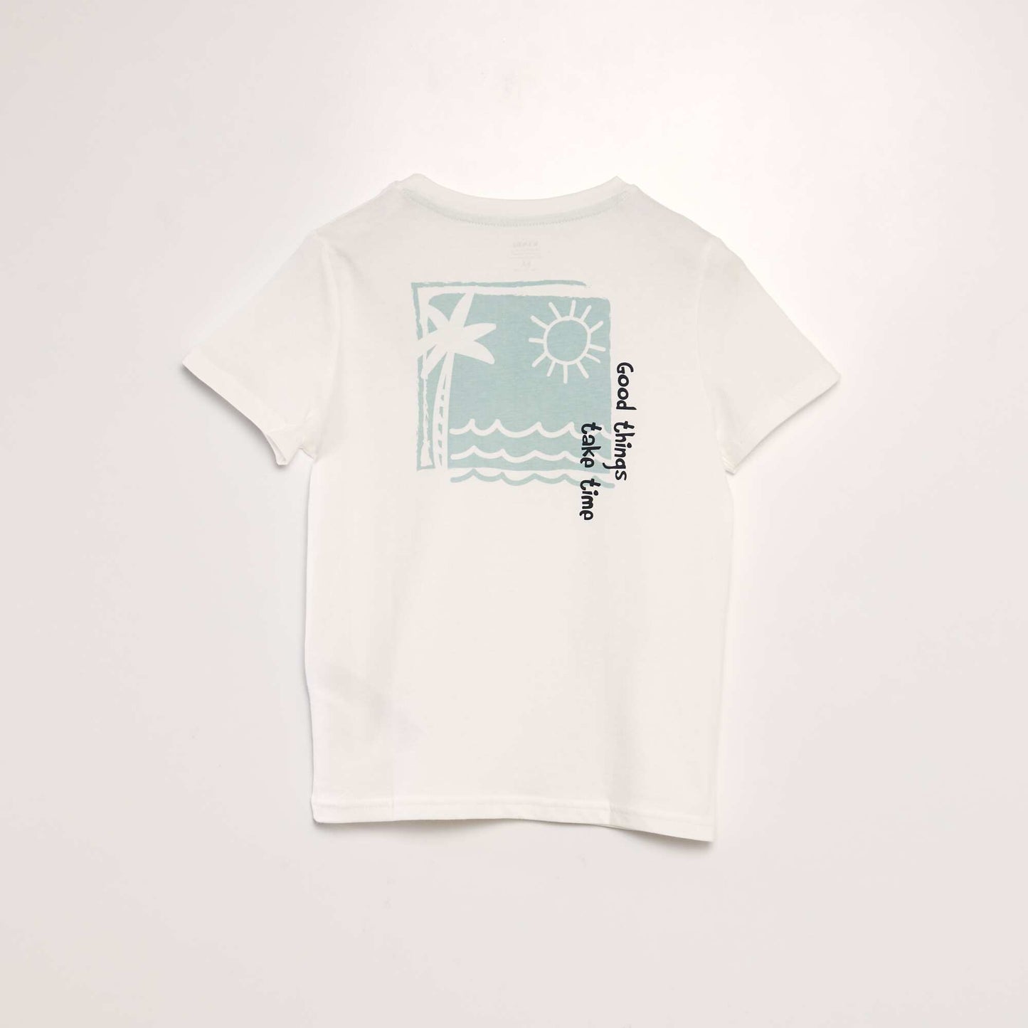 T-shirt imprimé à messages Blanc