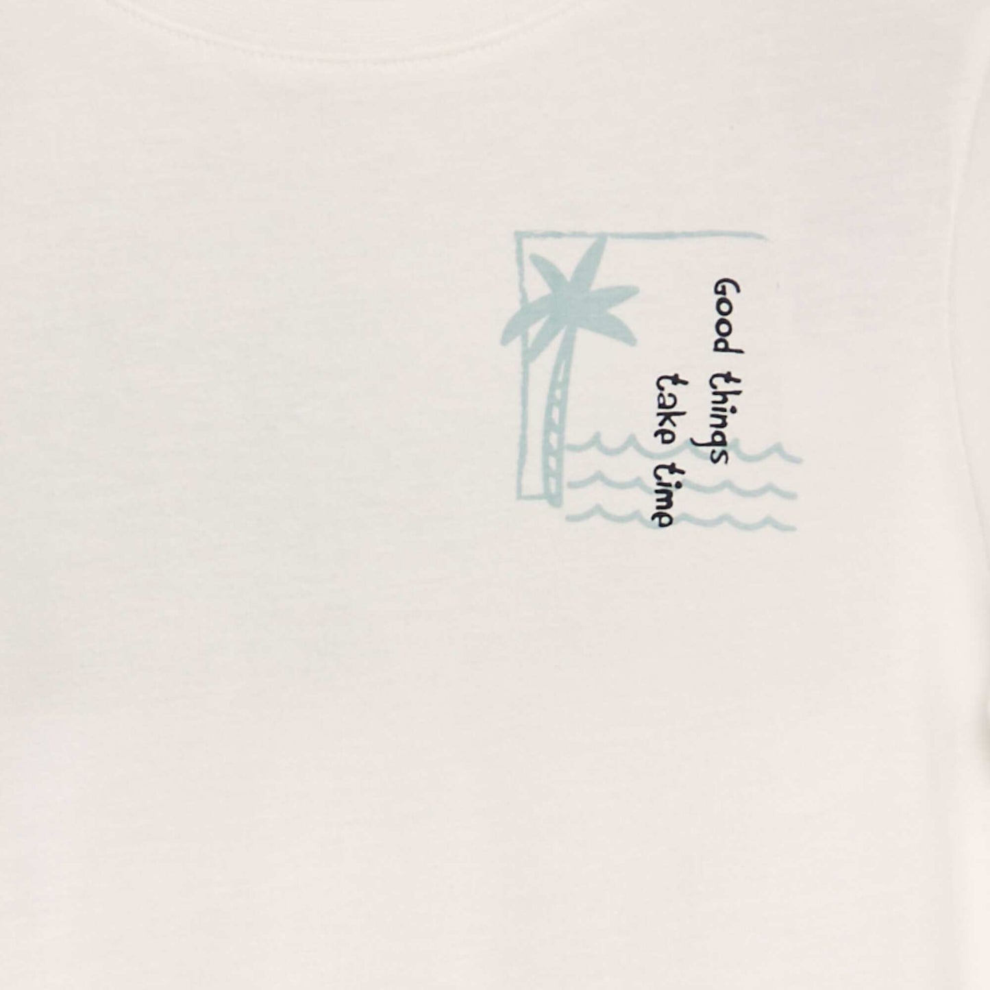 T-shirt imprimé à messages Blanc