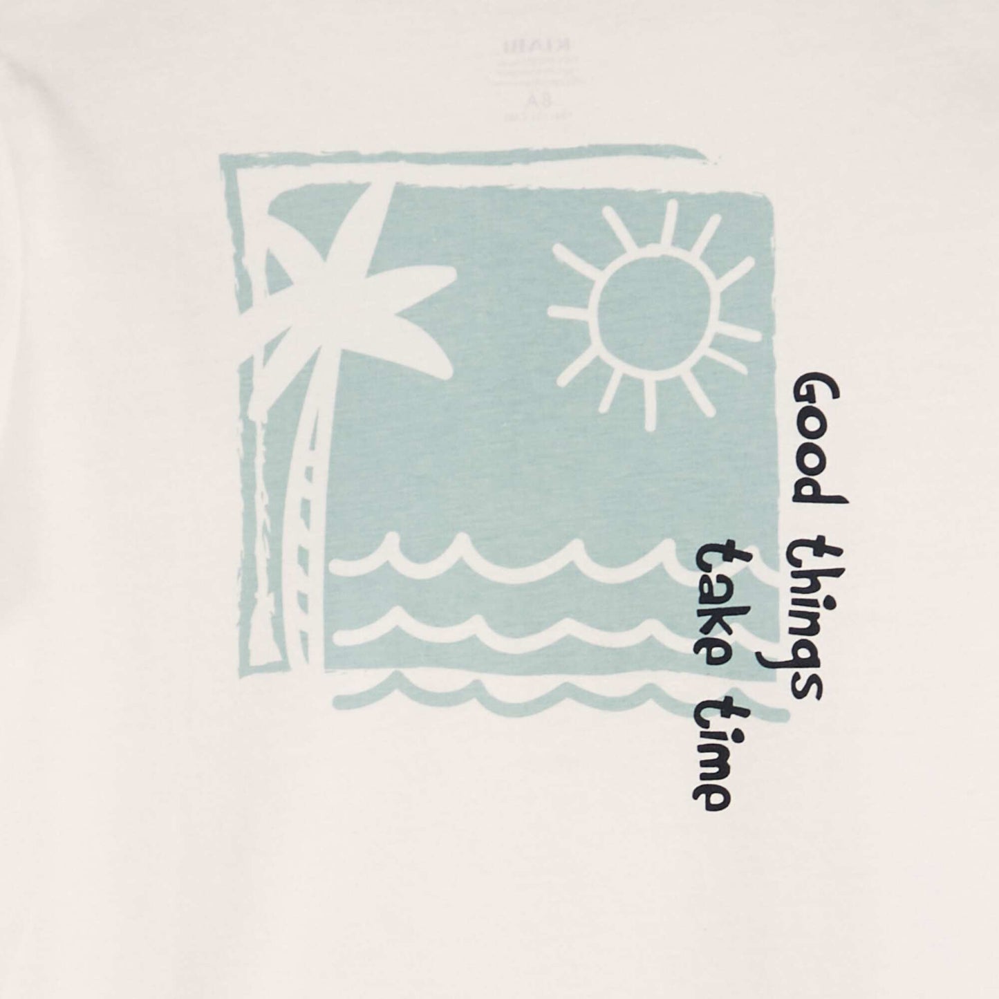 T-shirt imprimé à messages Blanc
