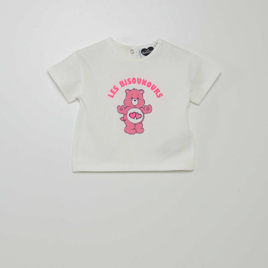 T-shirt en jersey 'Bisounours' blanc
