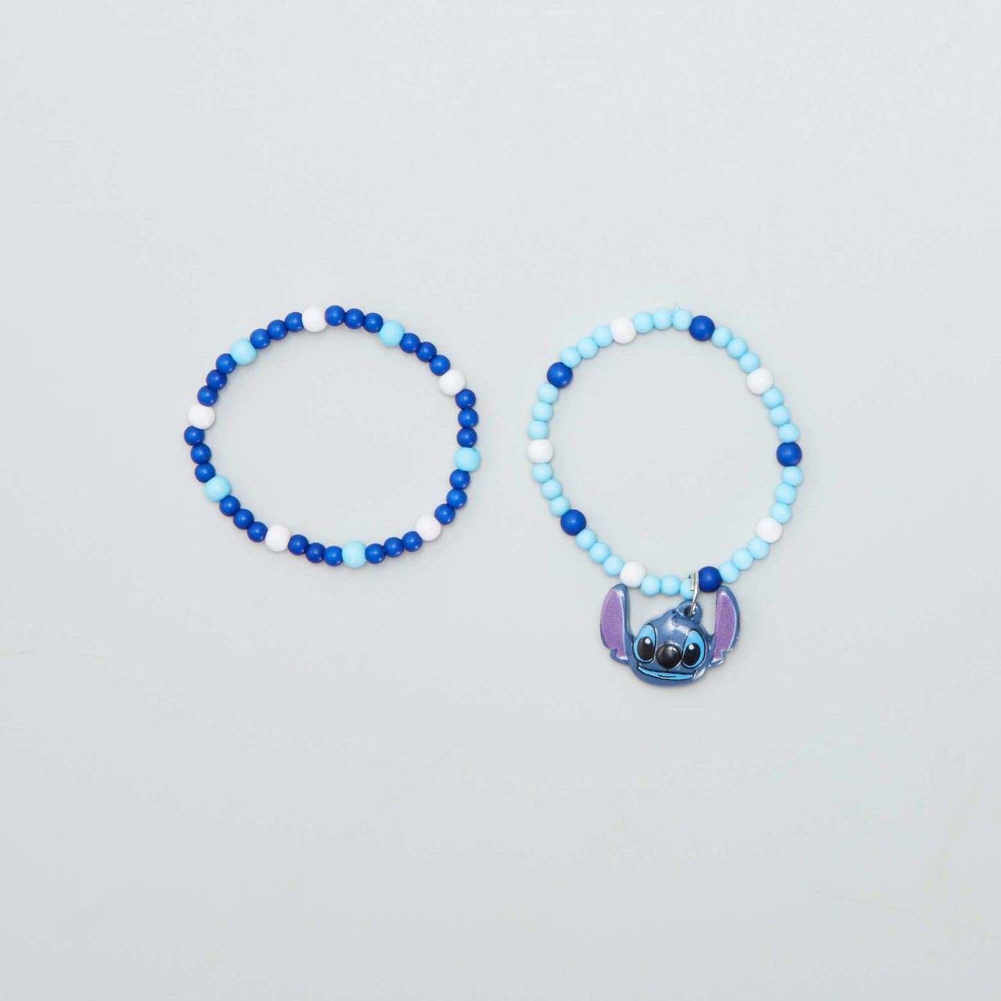 Lot de 2 bracelets perles 'Stitch' Bleu