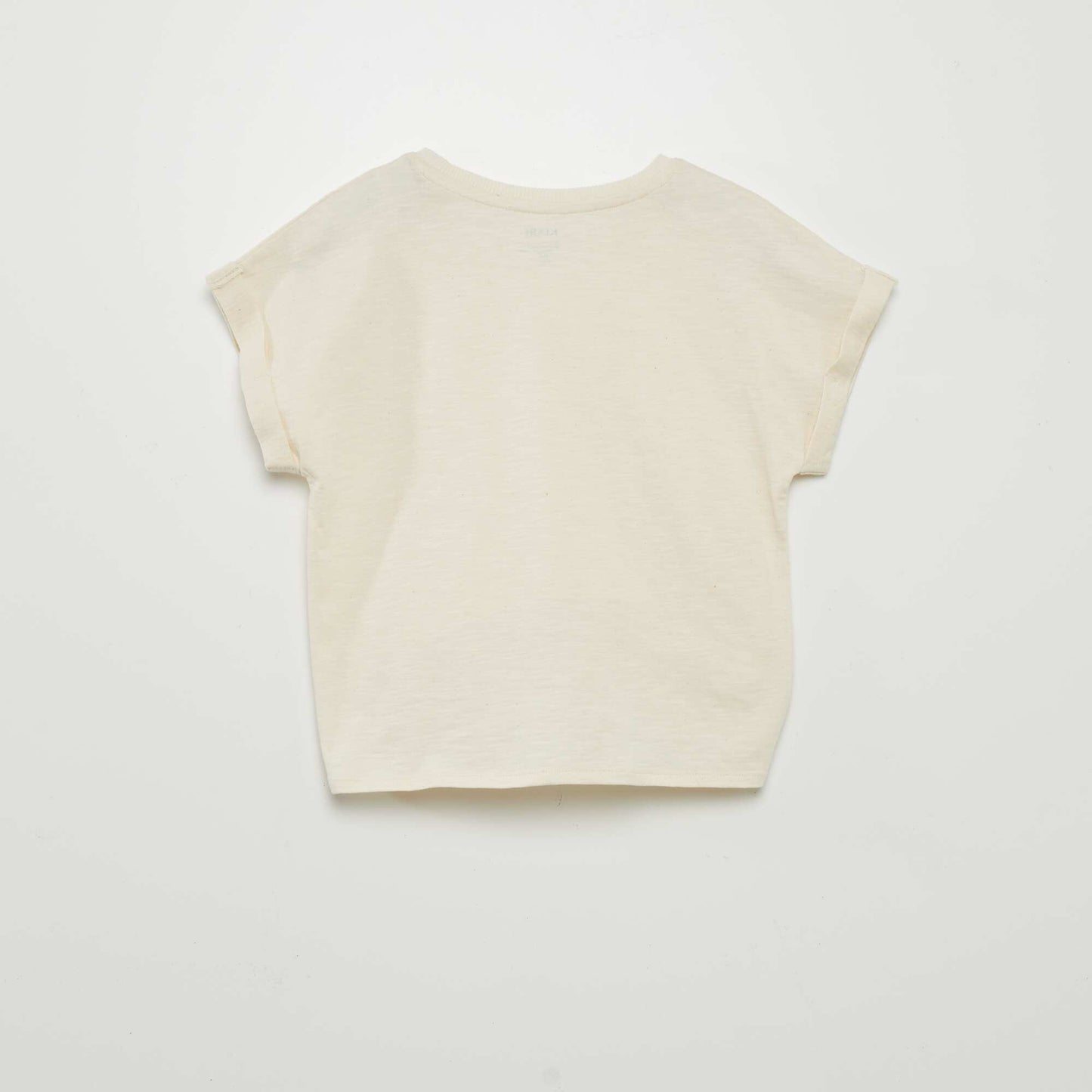 T-shirt avec nœud à la base Beige