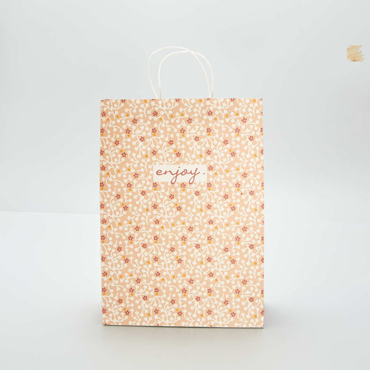 Grand sac cadeau imprimé Rouge
