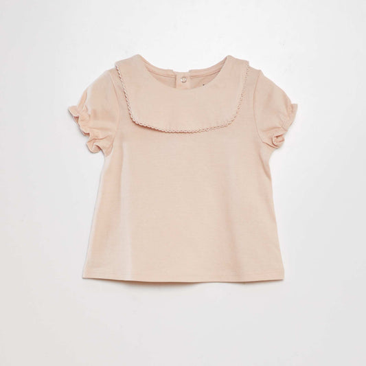 T-shirt à manches ballons Beige