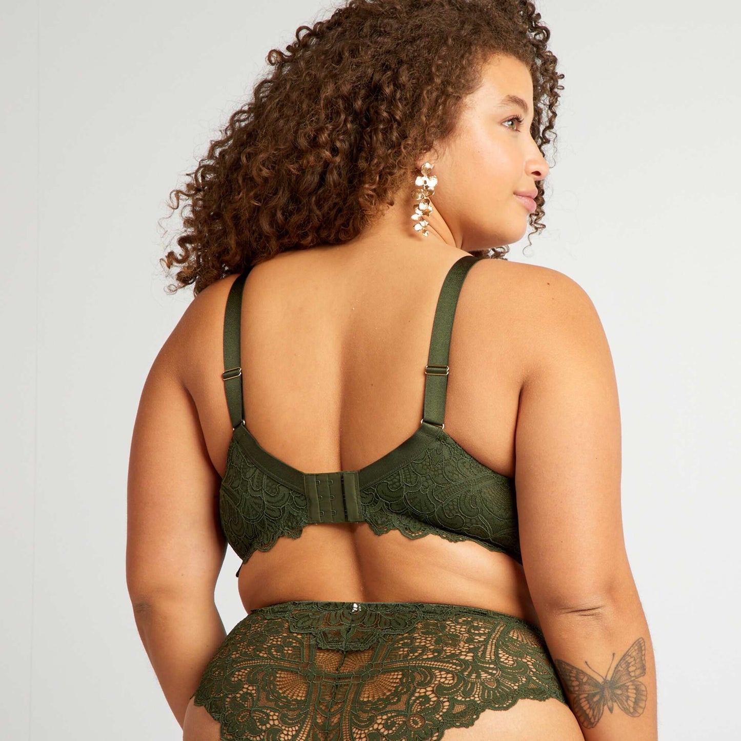 Soutien-gorge corbeille emboîtant en dentelle VERT