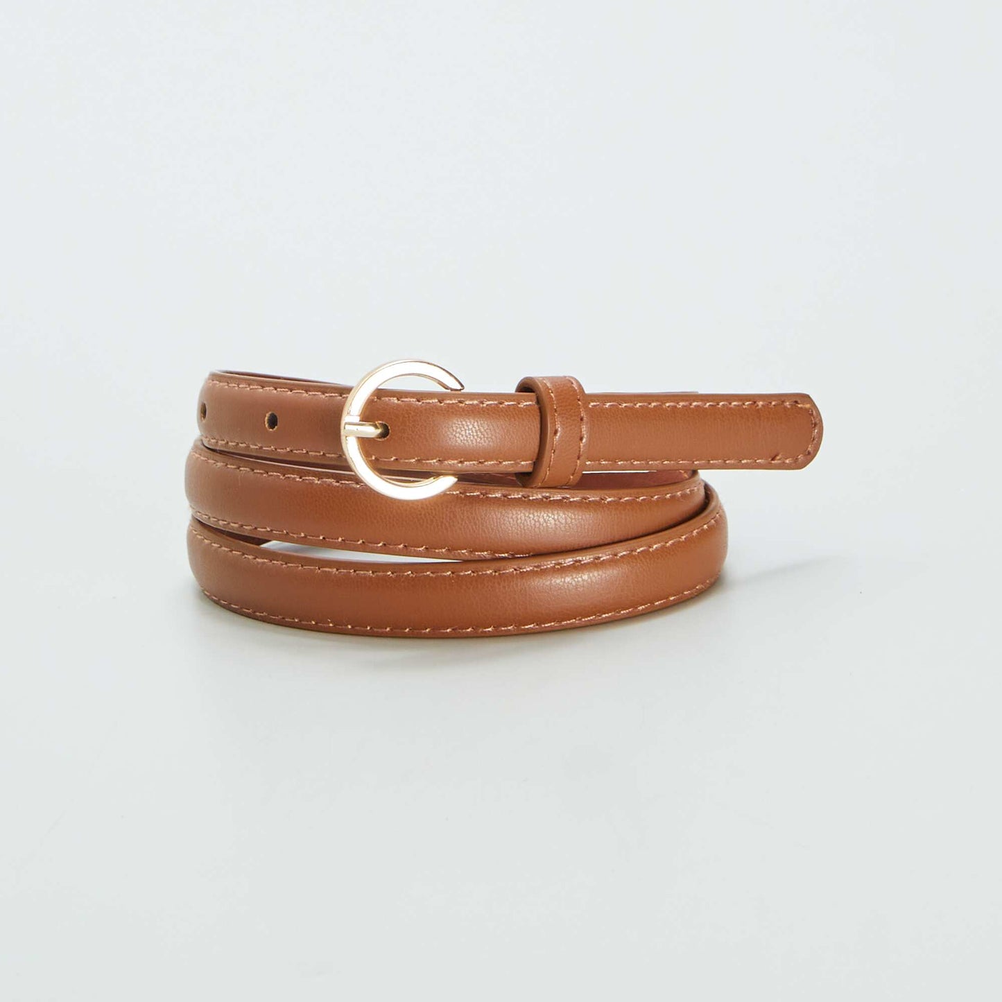 Lot de 3 fines ceintures unies Marron