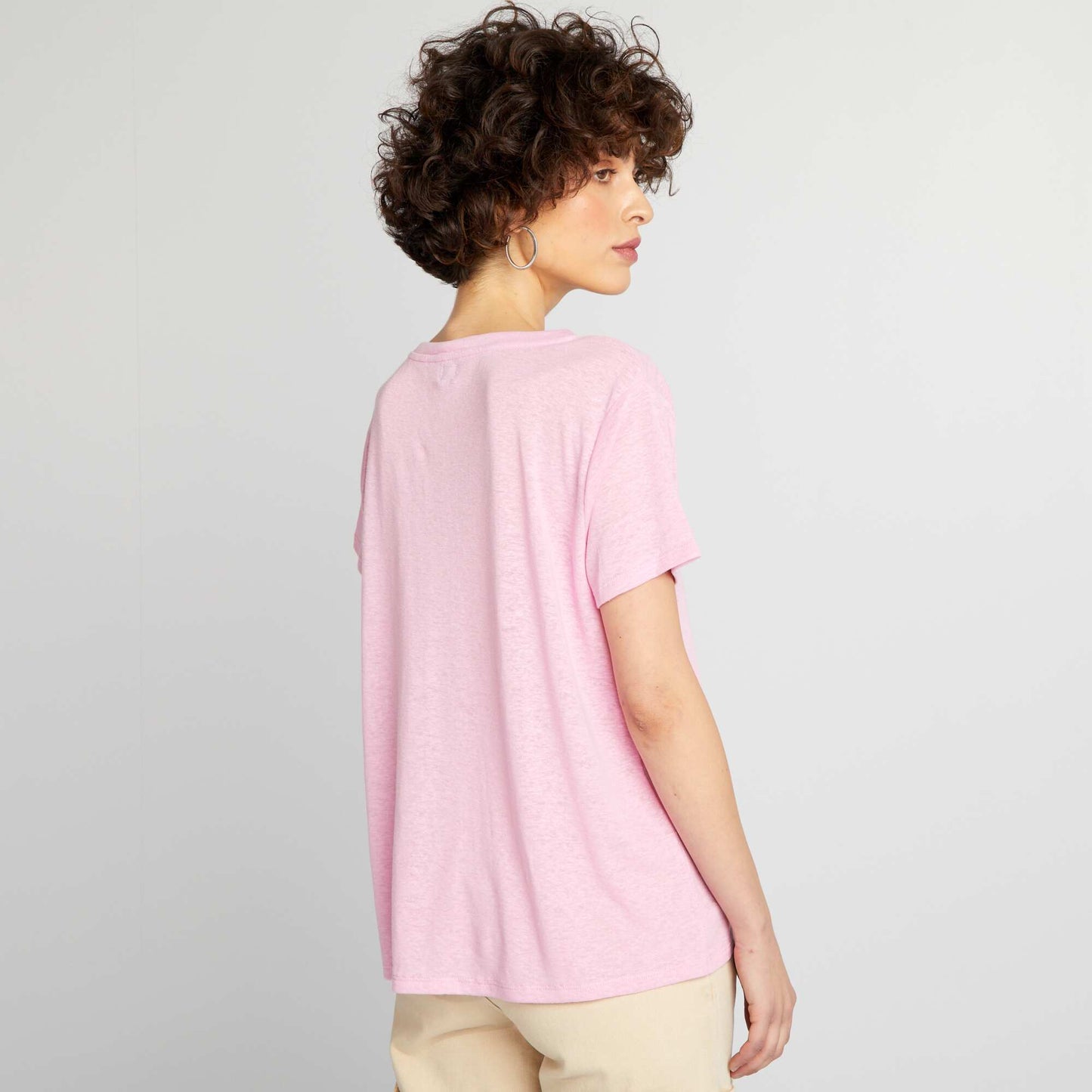 T-shirt basique manches courtes Violet