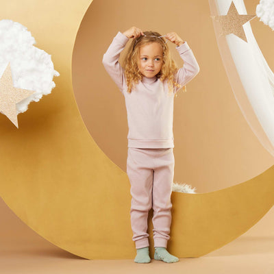 Ensemble pyjama côtelé évolutif - 2 pièces Rose