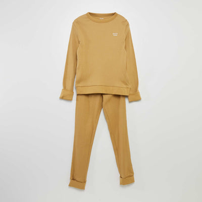 Ensemble pyjama t-shirt + pantalon - 2 pièces MARRON
