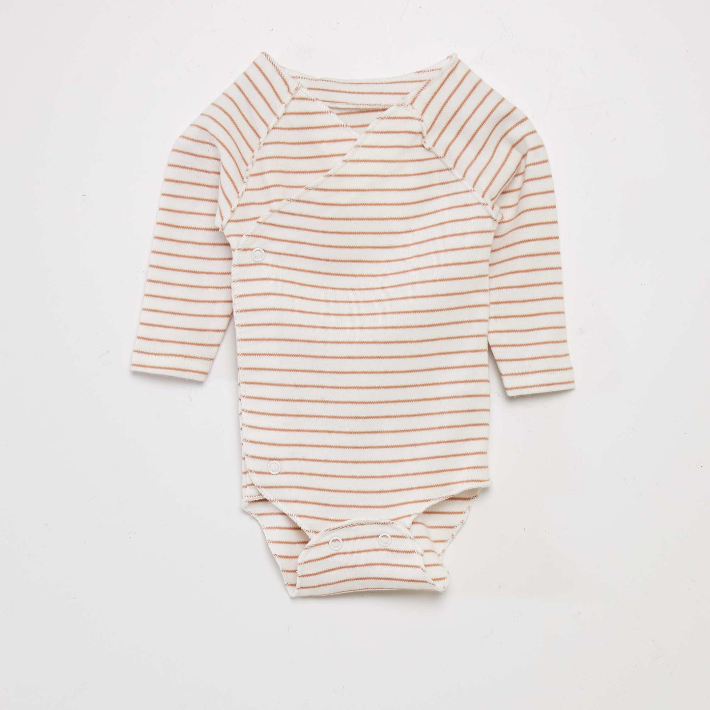 Ensemble body + pantalon avec pieds + bonnet BLANC 'RAYé'