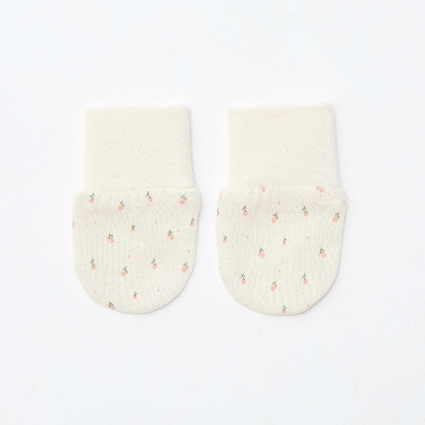 Lot de 2 paires de moufles anti-griffes BEIGE/ROSE