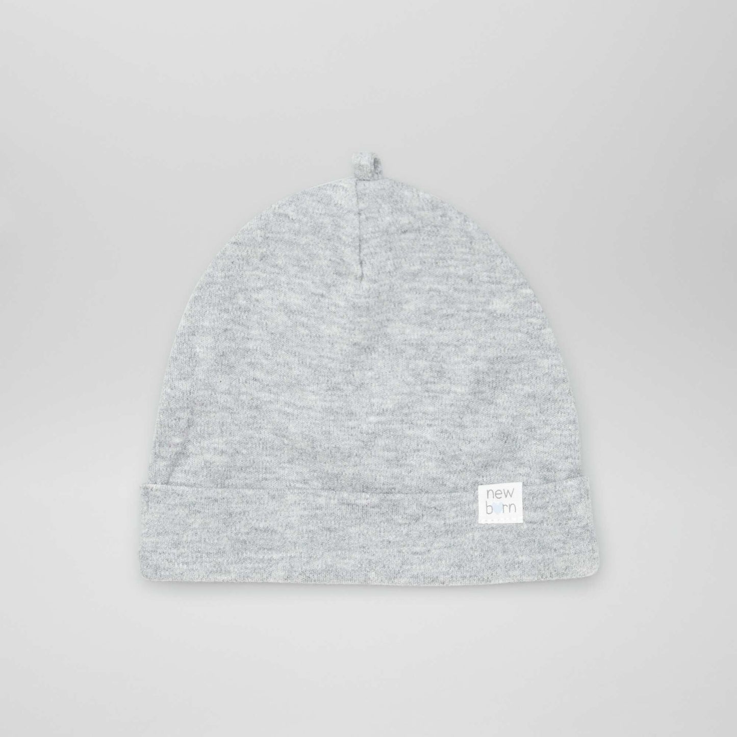 Lot de 2 bonnets nouveau-né GRIS/BLANC