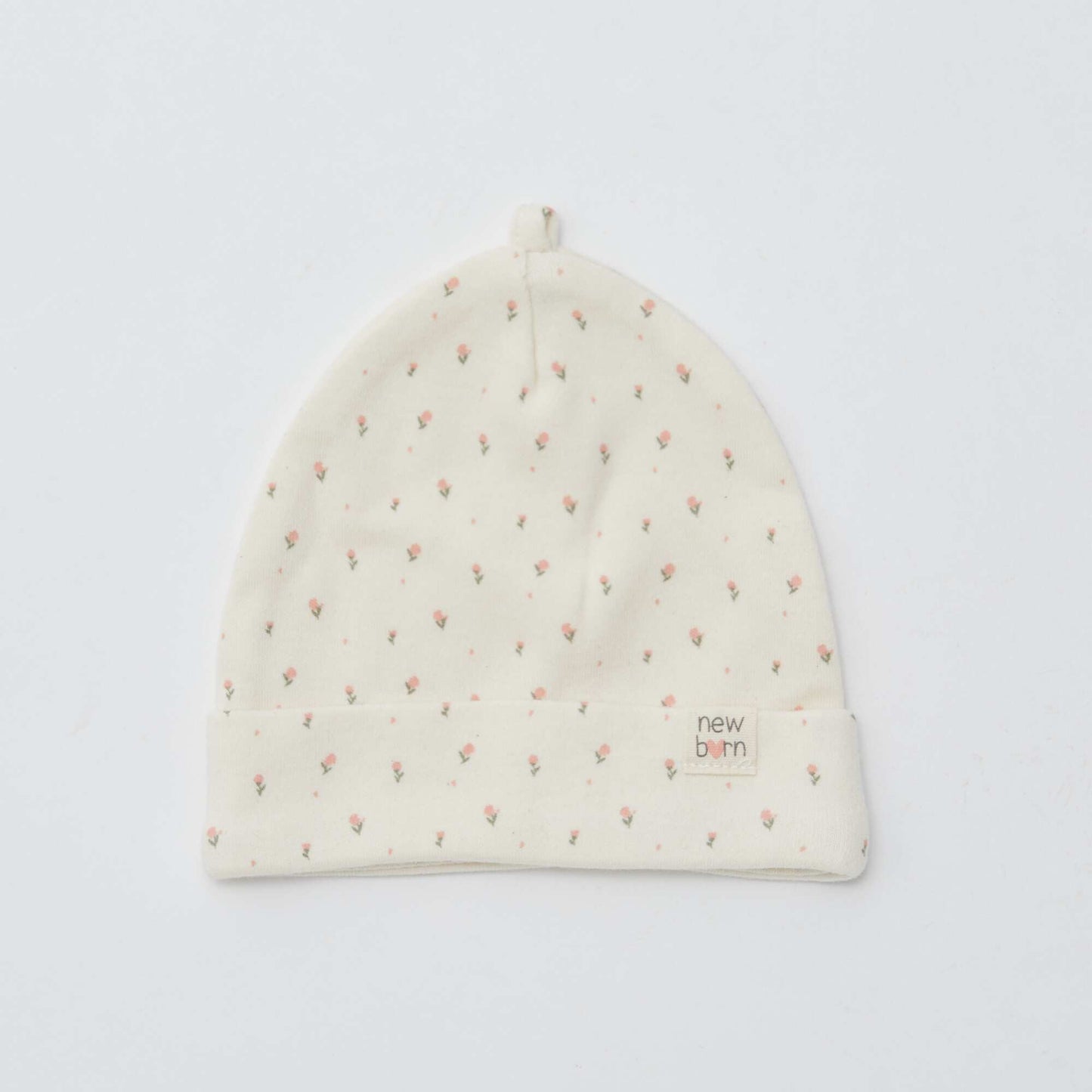 Lot de 2 bonnets nouveau-né BEIGE/ROSE