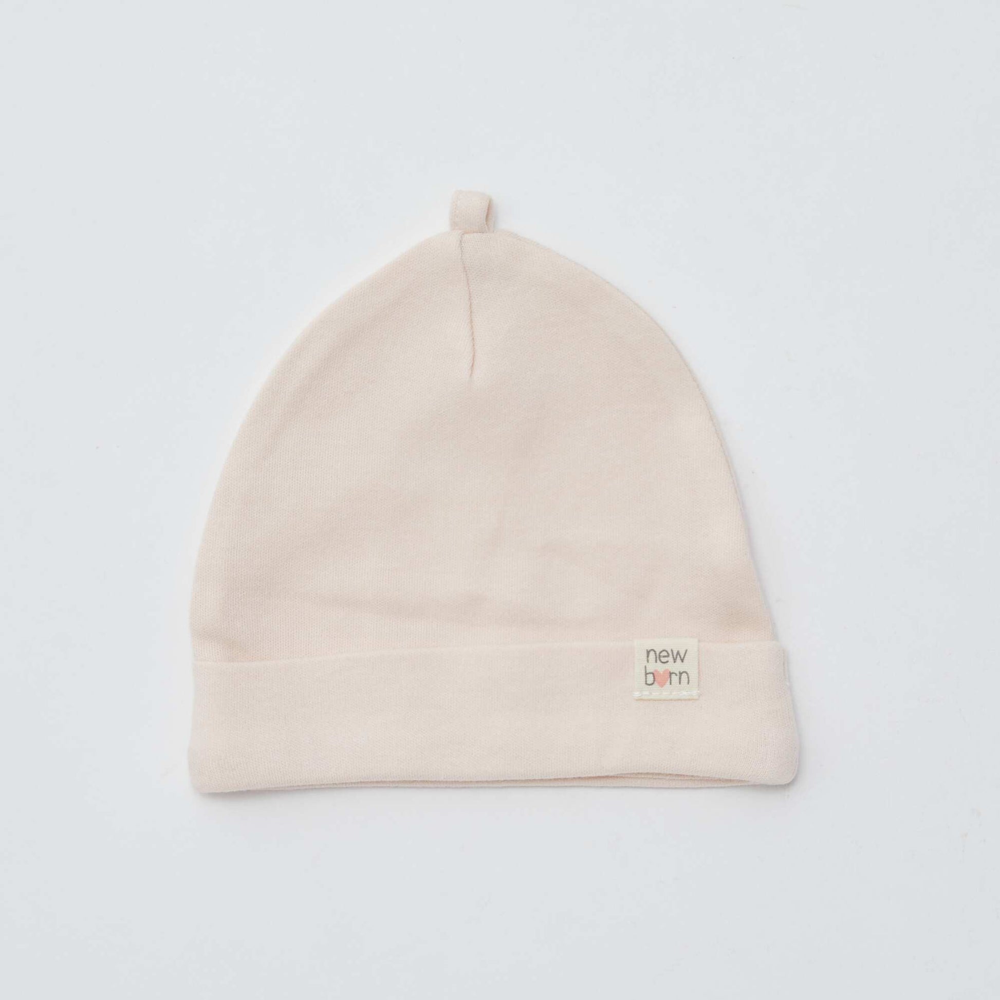 Lot de 2 bonnets nouveau-né BEIGE/ROSE