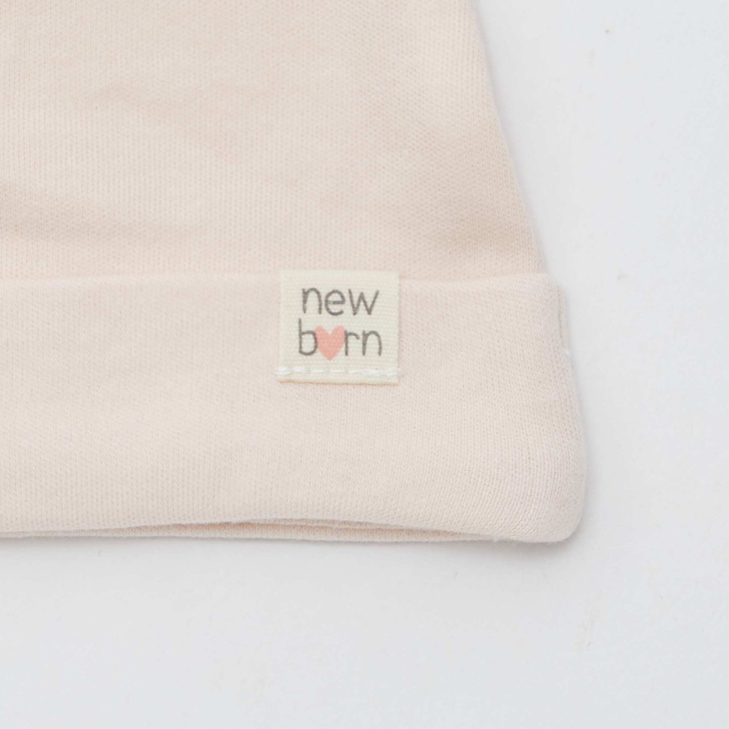 Lot de 2 bonnets nouveau-né BEIGE/ROSE
