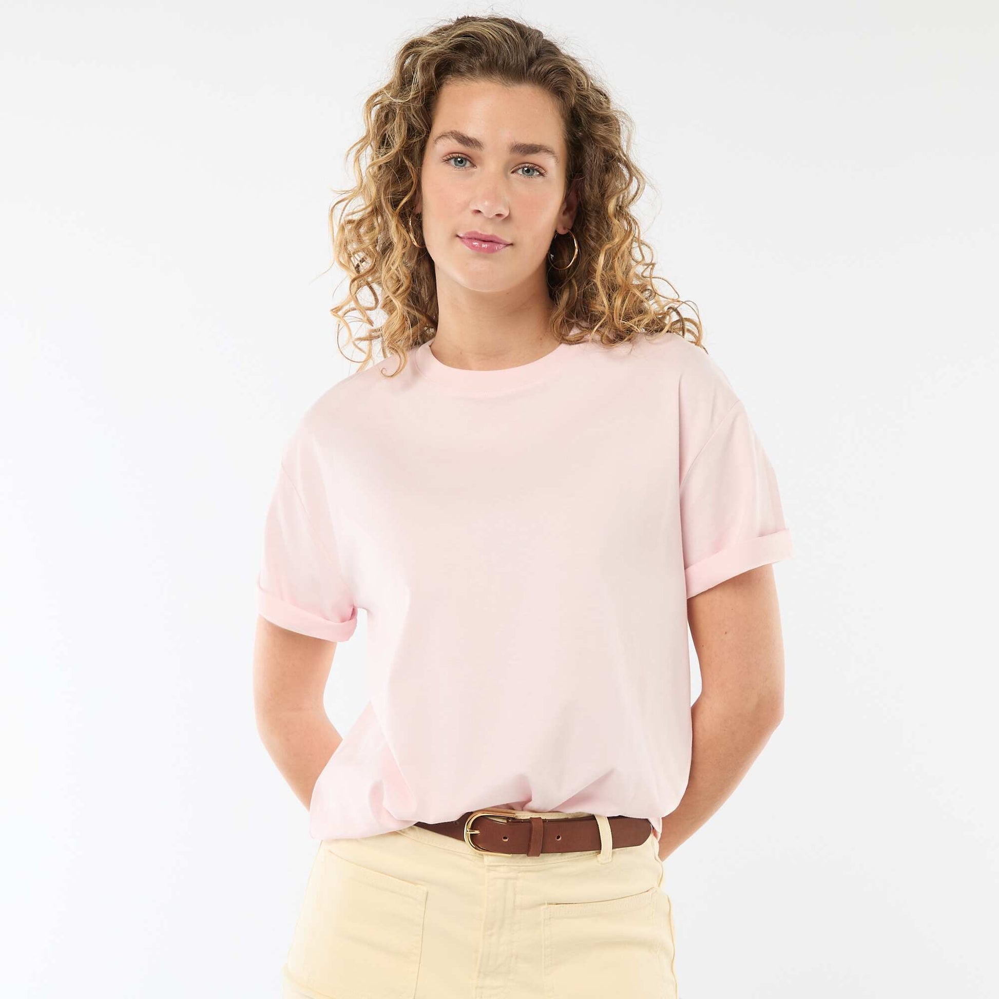 T-shirt oversize à col rond ROSE