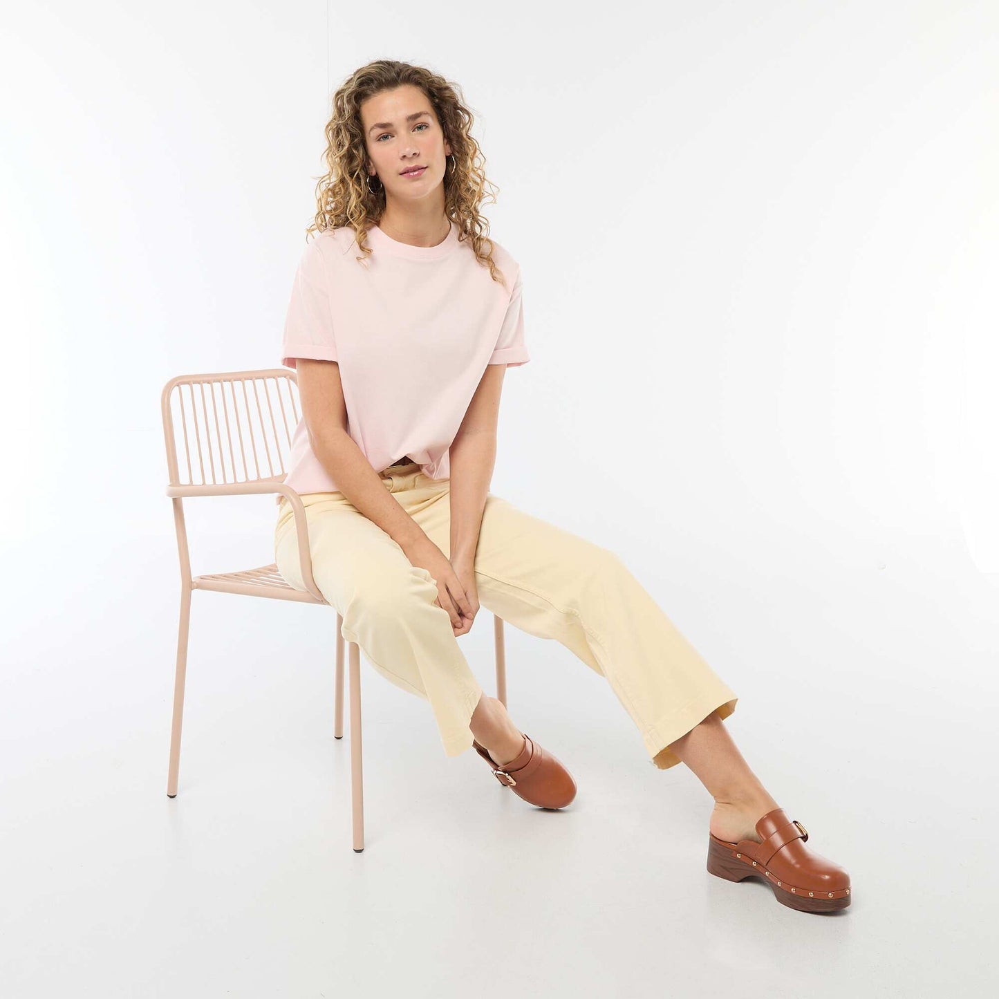 T-shirt oversize à col rond ROSE
