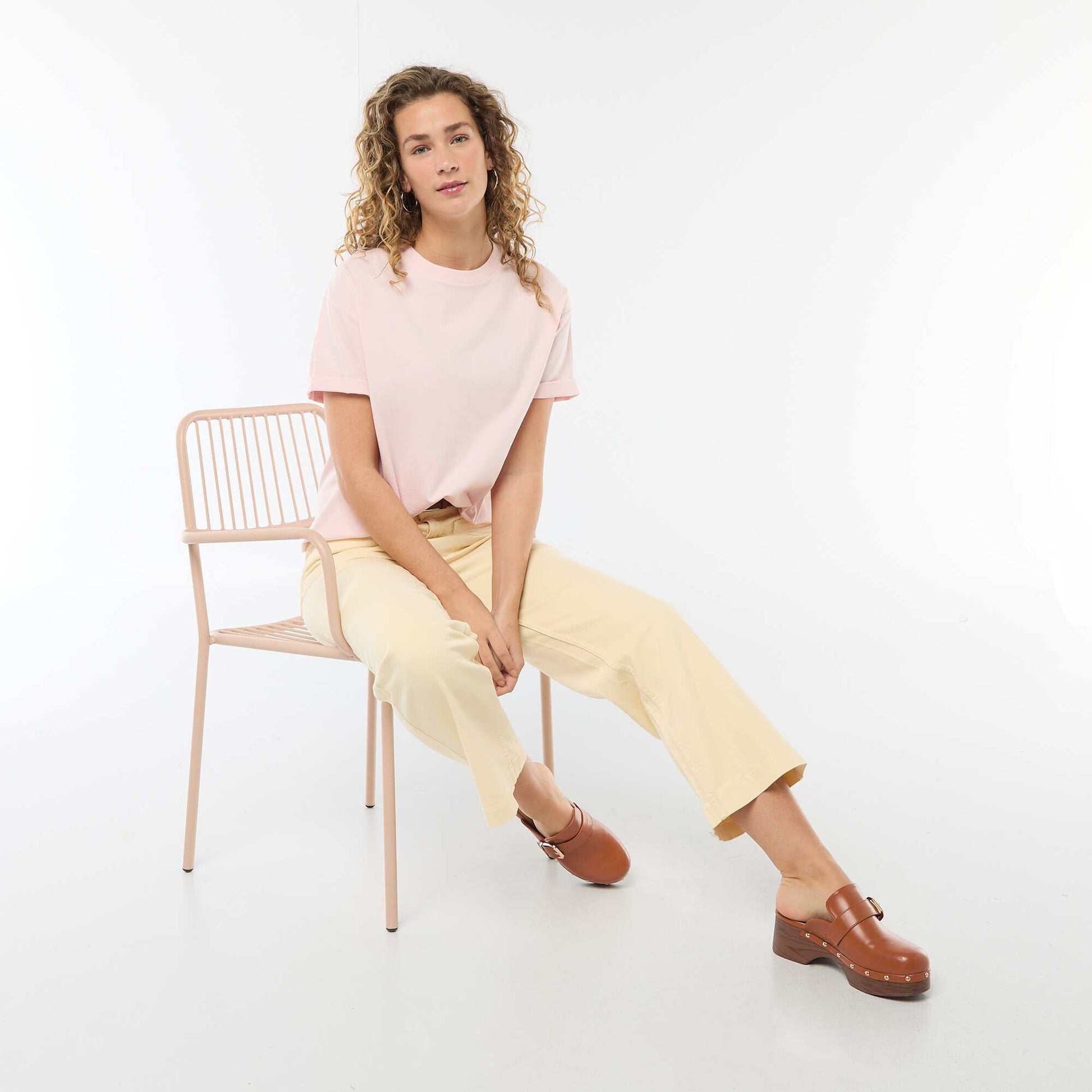 T-shirt oversize à col rond ROSE