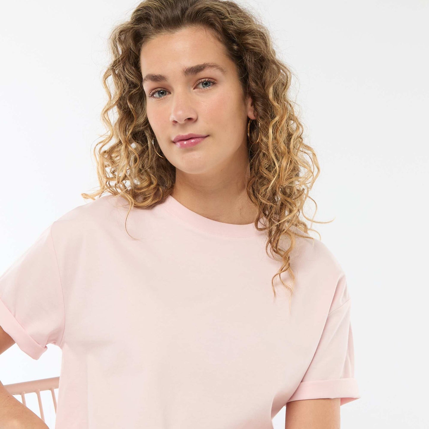 T-shirt oversize à col rond ROSE