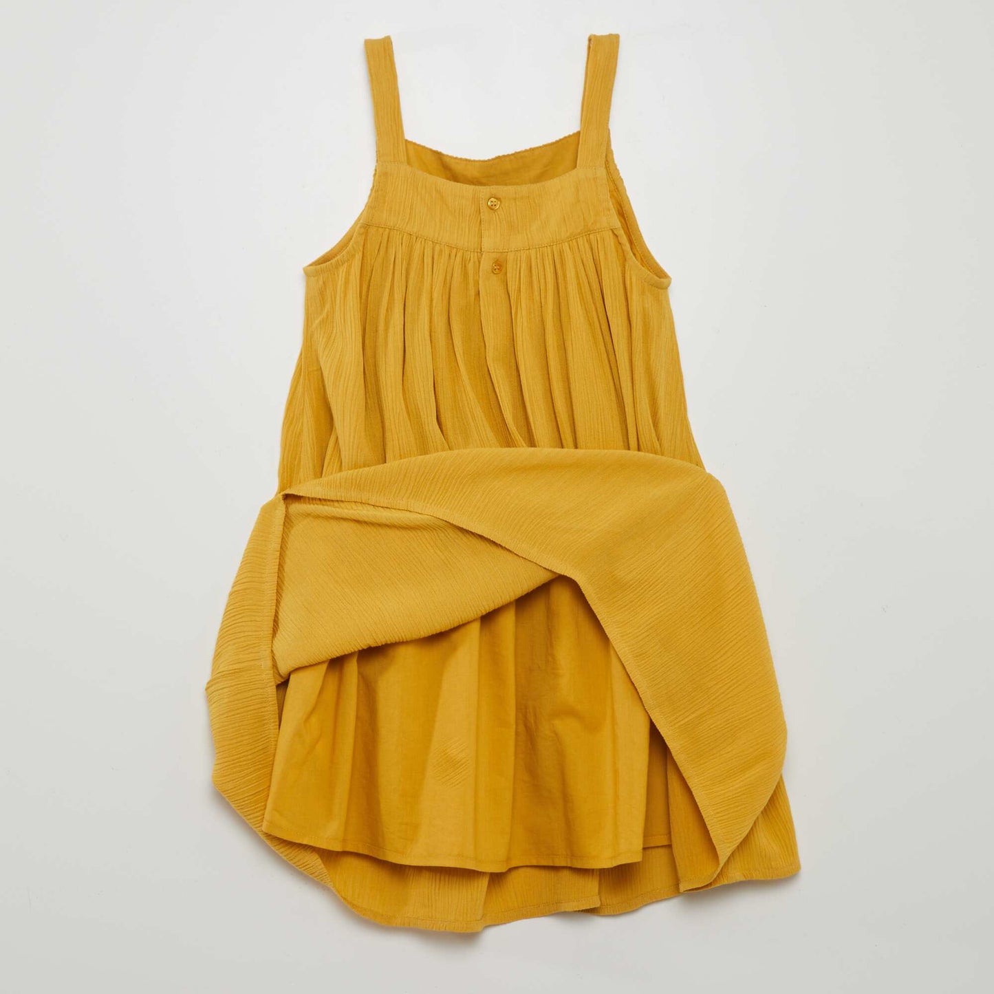 Robe fluide en crêpe Jaune