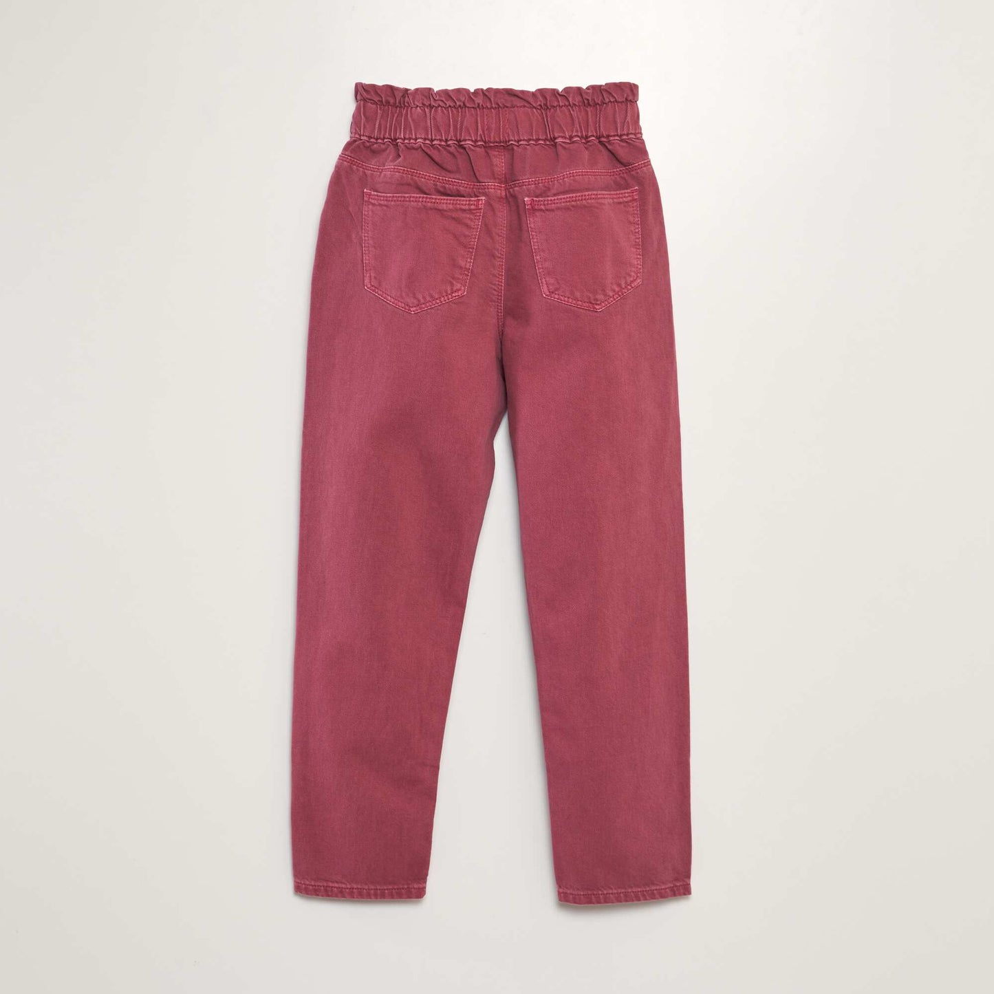 Pantalon twill volantée à la ceinture VIOLET