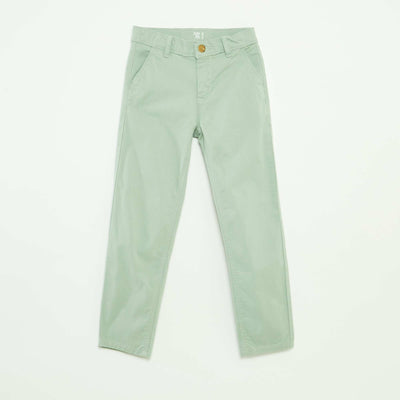 Pantalon chino slim VERT