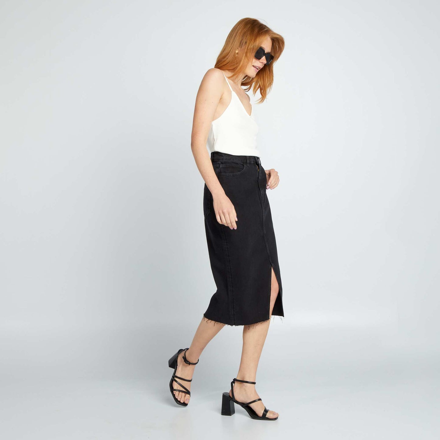 Débardeur à fines bretelles Blanc