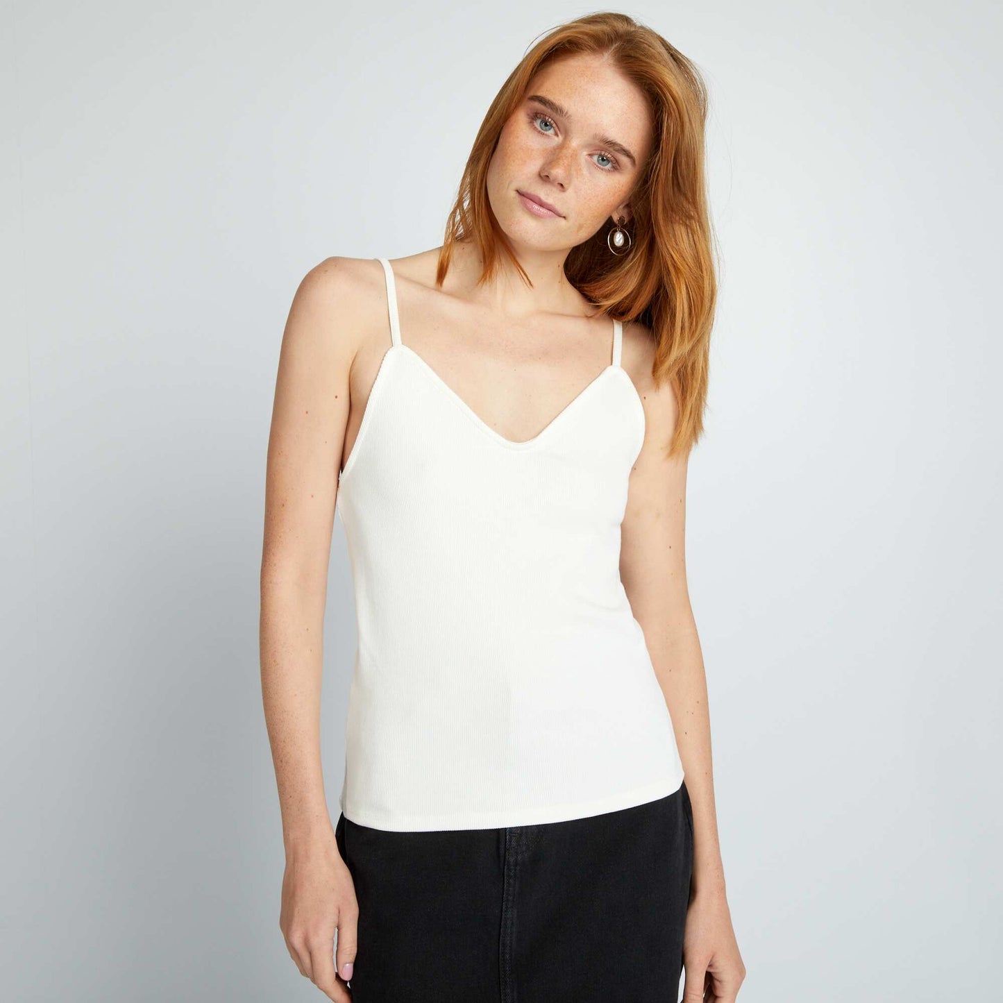 Débardeur à fines bretelles Blanc