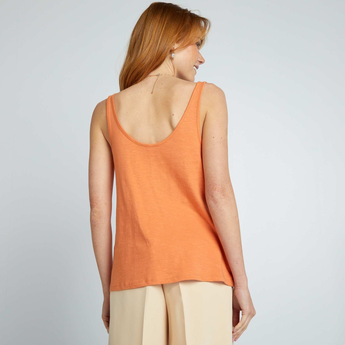 Débardeur à encolure dégagée Orange