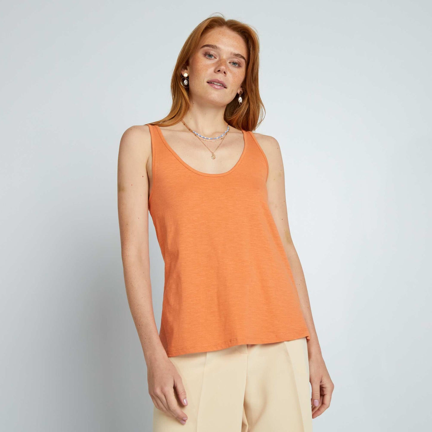 Débardeur à encolure dégagée Orange