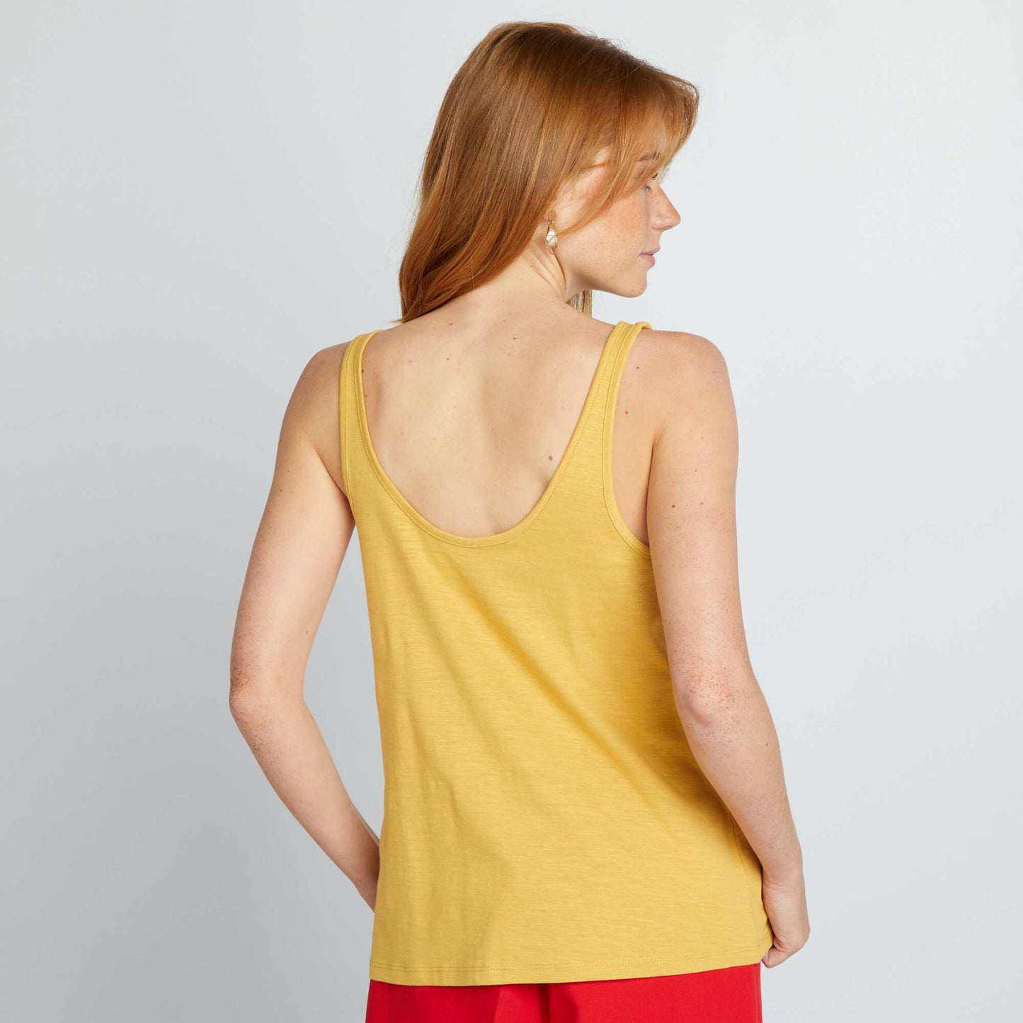 Débardeur à encolure dégagée Jaune