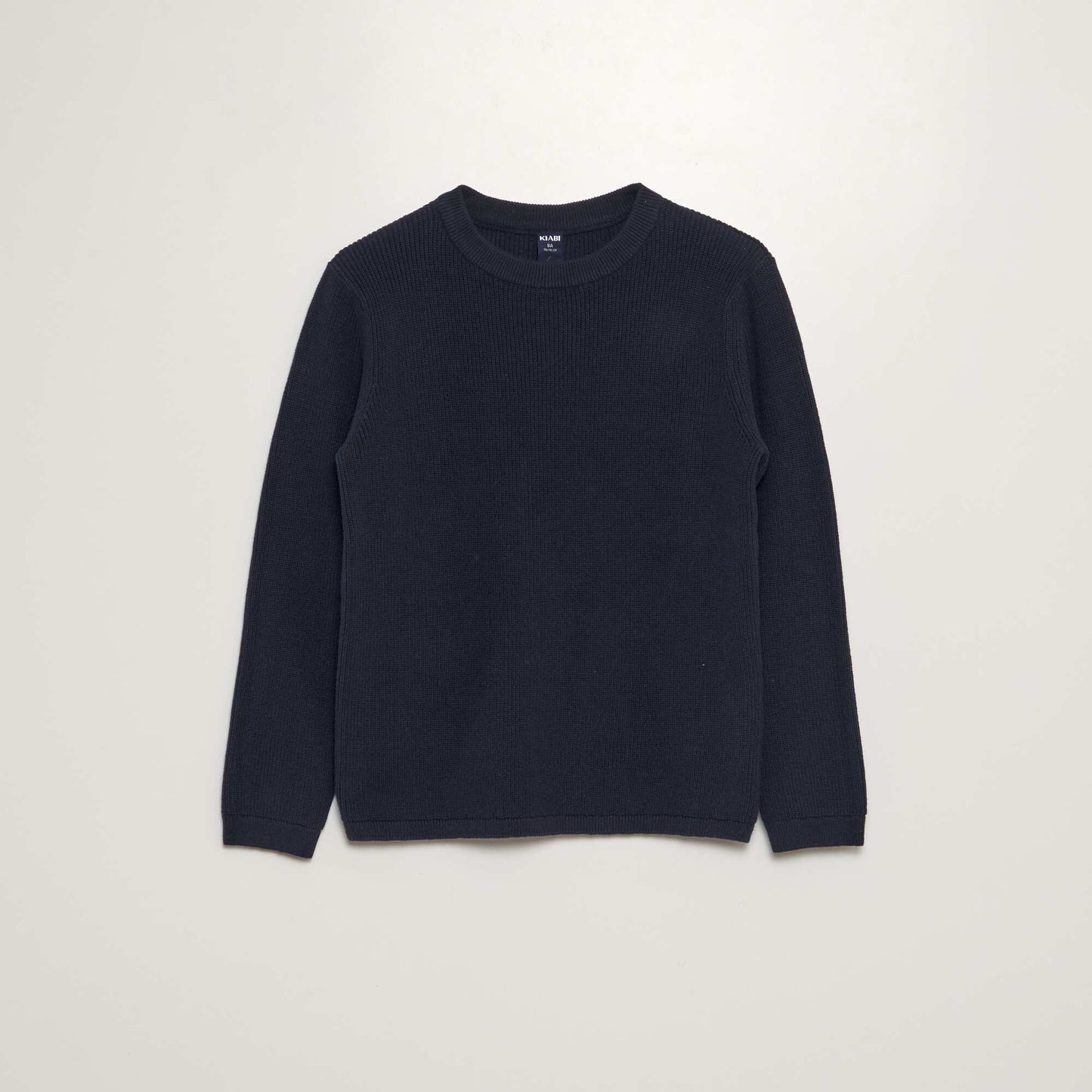 Pull en maille à col rond BLEU