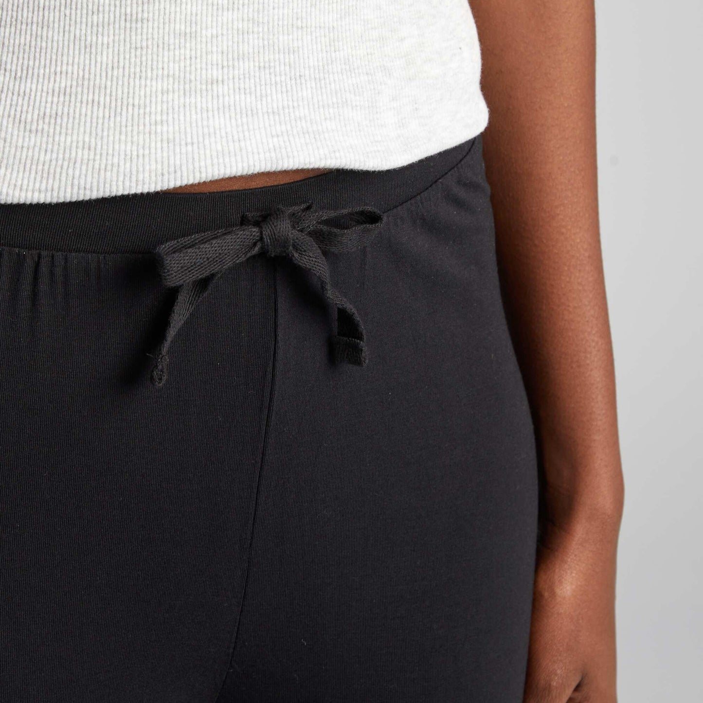 Pantalon de pyjama large fluide NOIR
