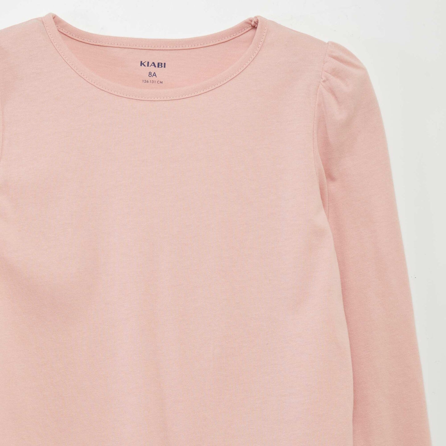 Tee-shirt uni avec épaules froncées ROSE