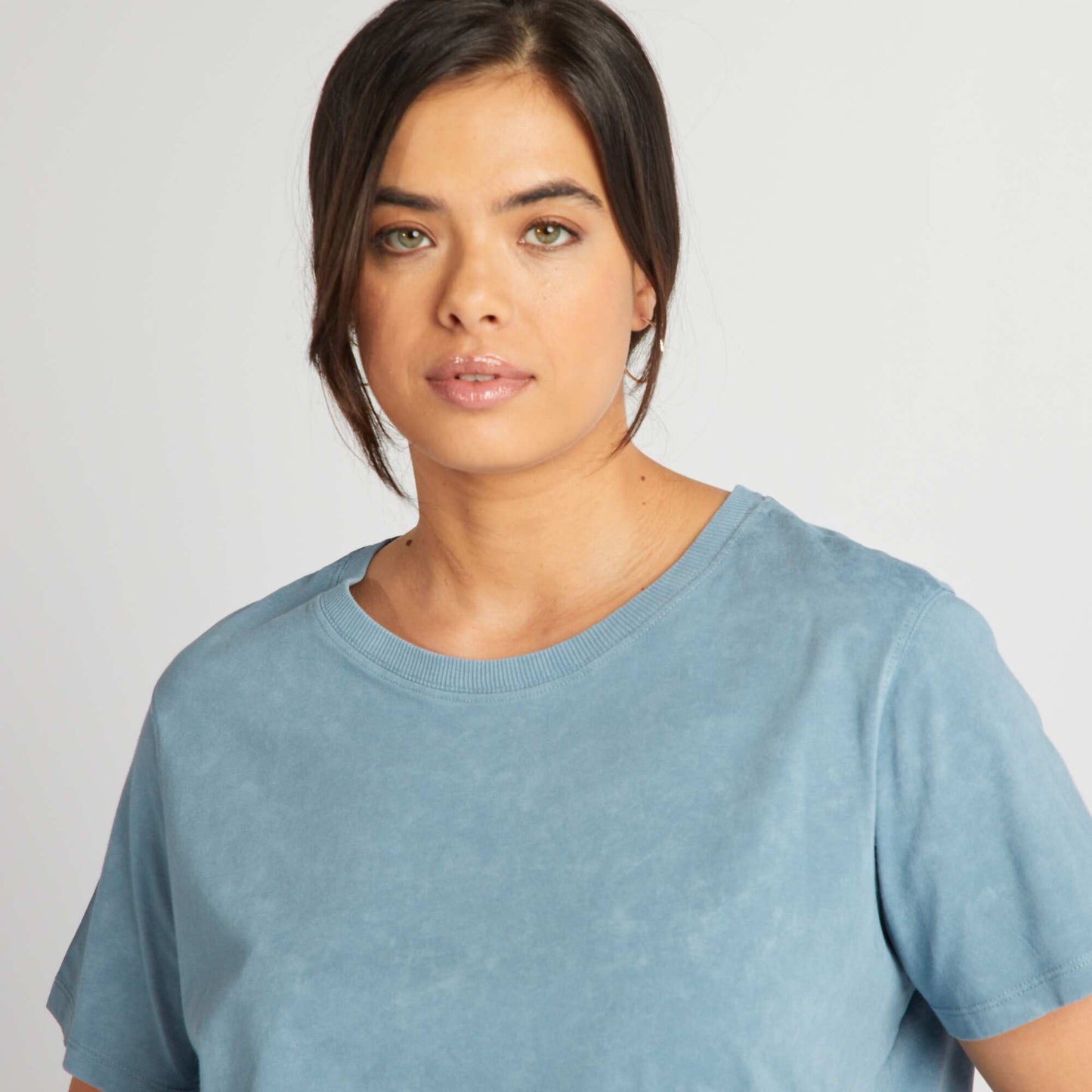 T-shirt large effet délavé BLEU