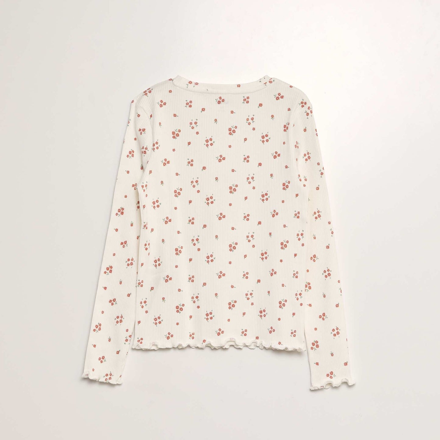 T-shirt côtelé BLANC