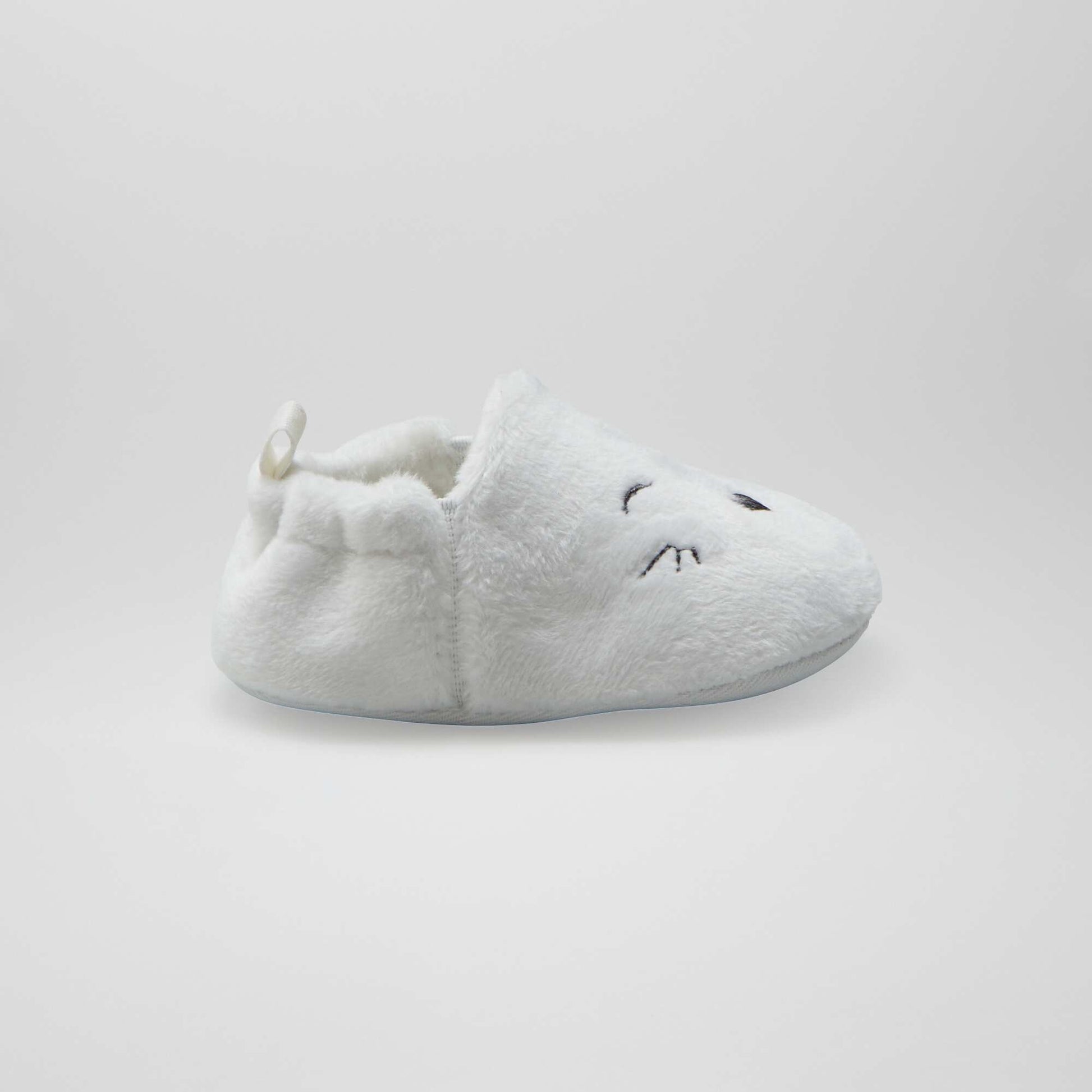 Chaussons en velours BLANC