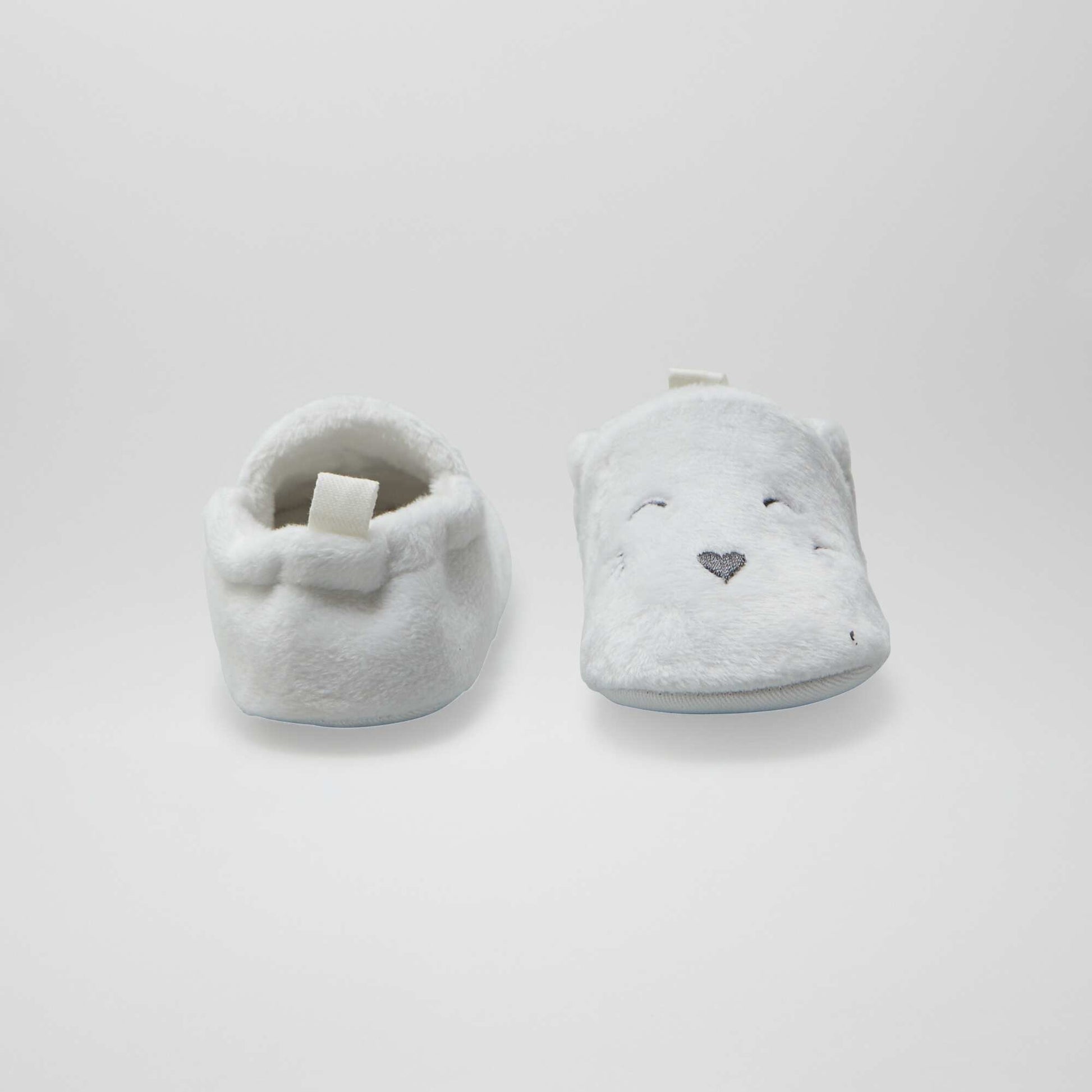 Chaussons en velours BLANC