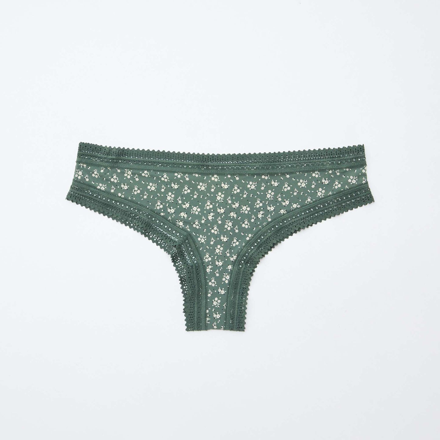 Lot de 3 tangas en microfibre imprimé VERT/BLANC/ROSE