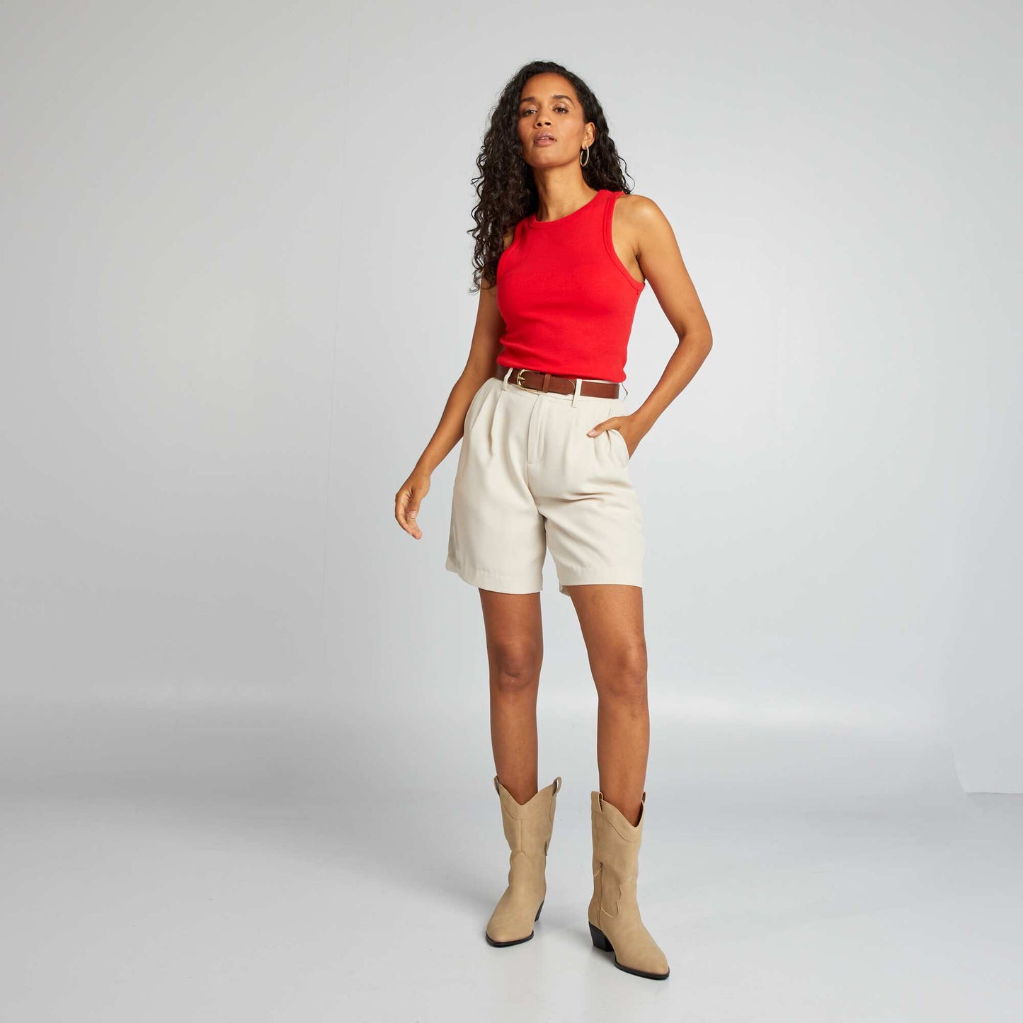 Débardeur à emmanchures américaines Rouge