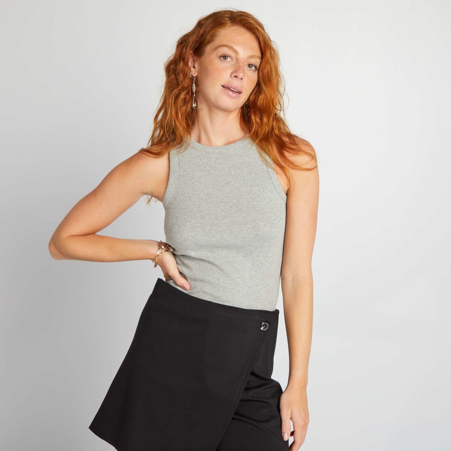 Débardeur à emmanchures américaines Gris