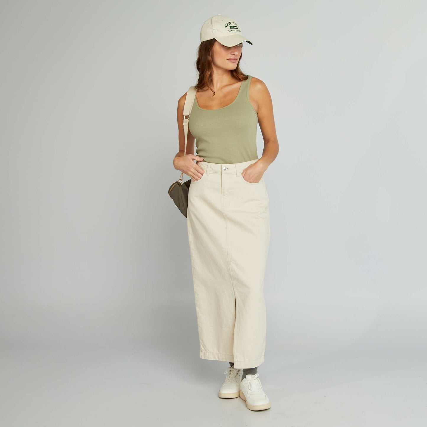 Débardeur uni à col dégagé Vert