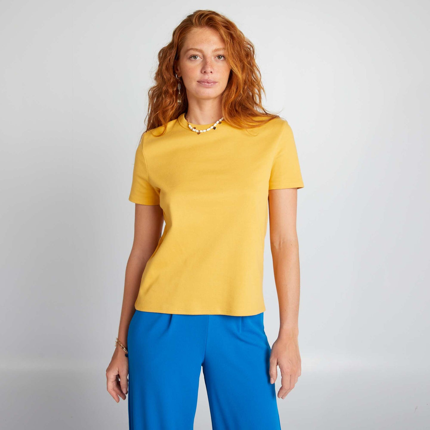 T-shirt uni jaune