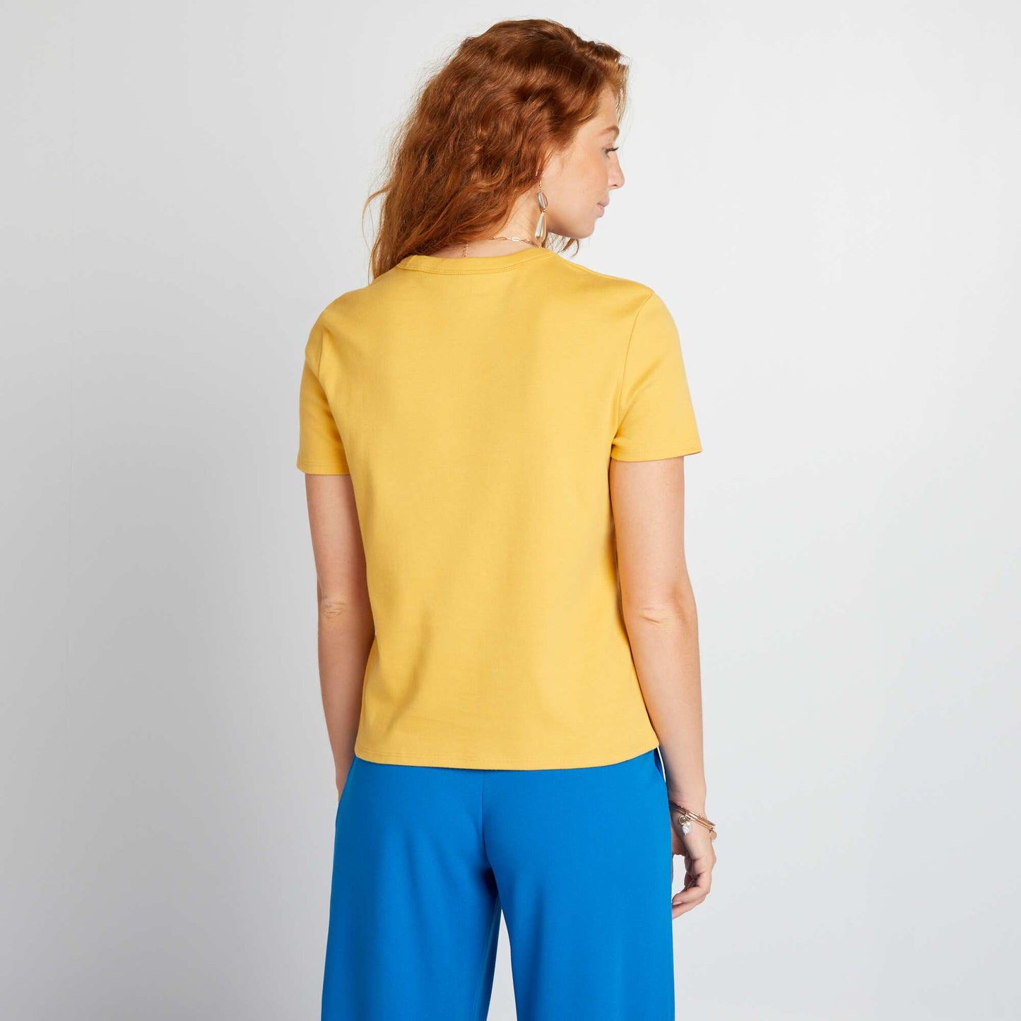 T-shirt uni jaune