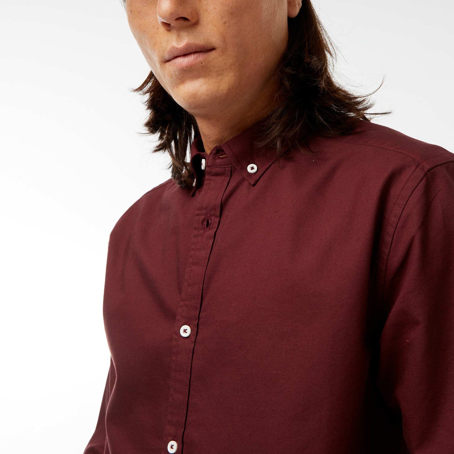 Chemise oxford regular fit ROUGE