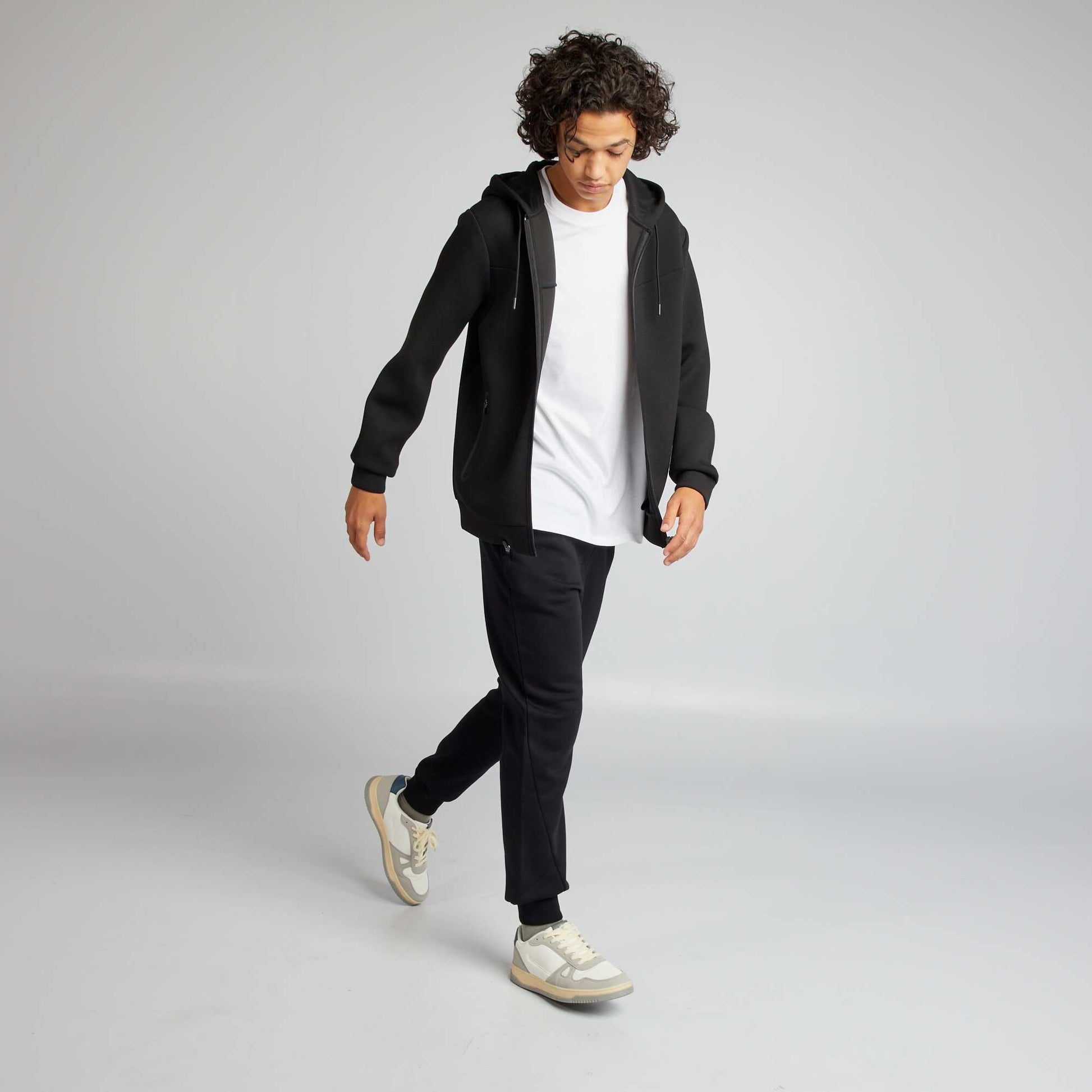 Jogging en molleton NOIR