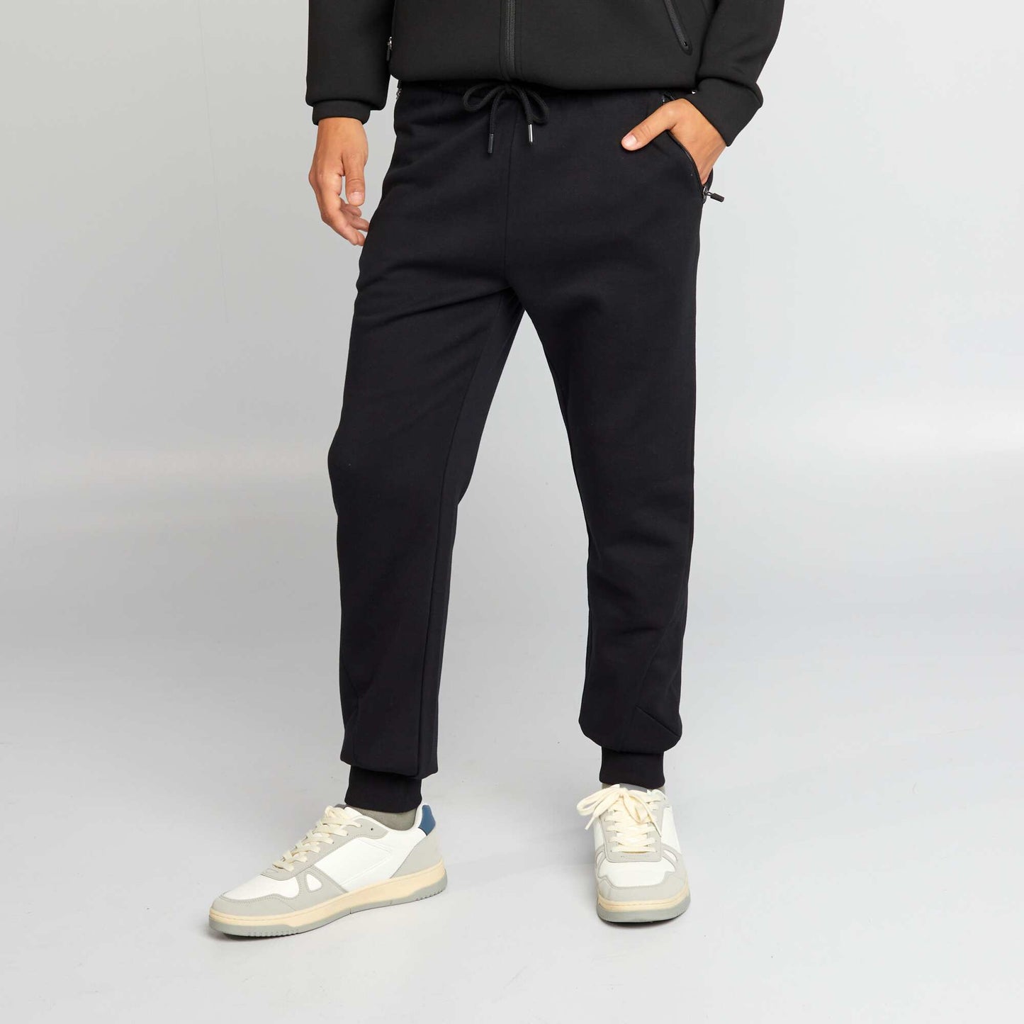 Jogging en molleton NOIR